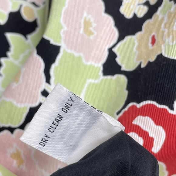 VTG Talbots Dress Floral Mod 60s Mad Men Sleeveless V Neck 8 Green Red Retro - Picture 11 of 11